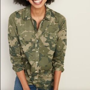 NWOT Old Navy Cotton Camouflage Shirt XS